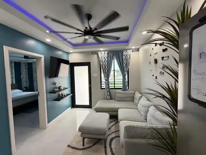 Living area at West Village Blue Retreat